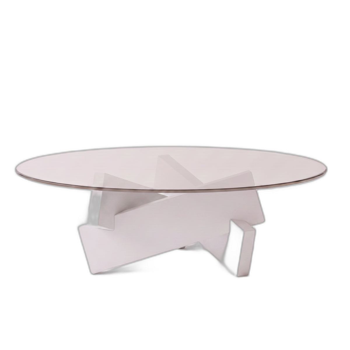 Table basse orbe teinte Blanc, packshot fond blanc