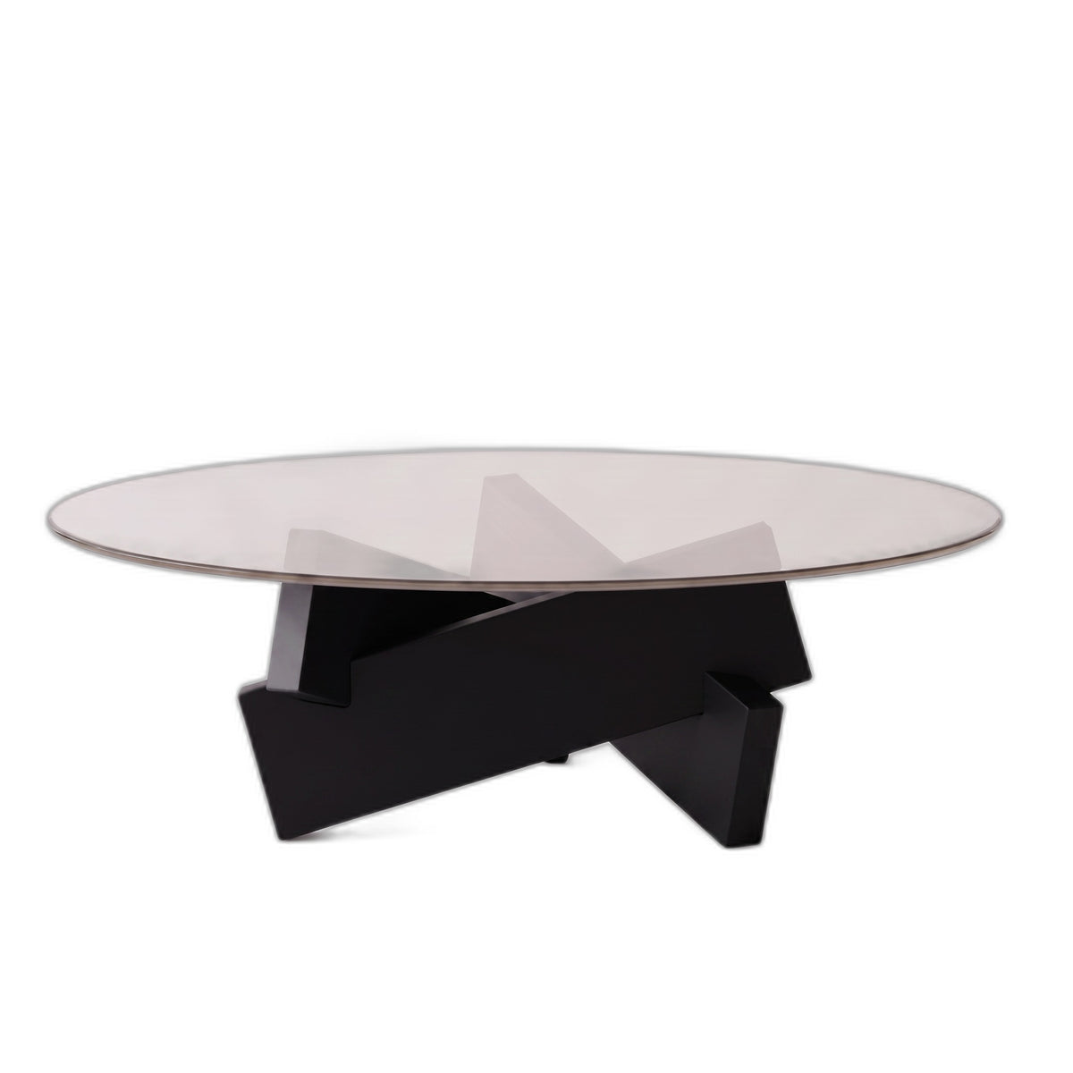 Table basse orbe teinte Noir, packshot fond blanc