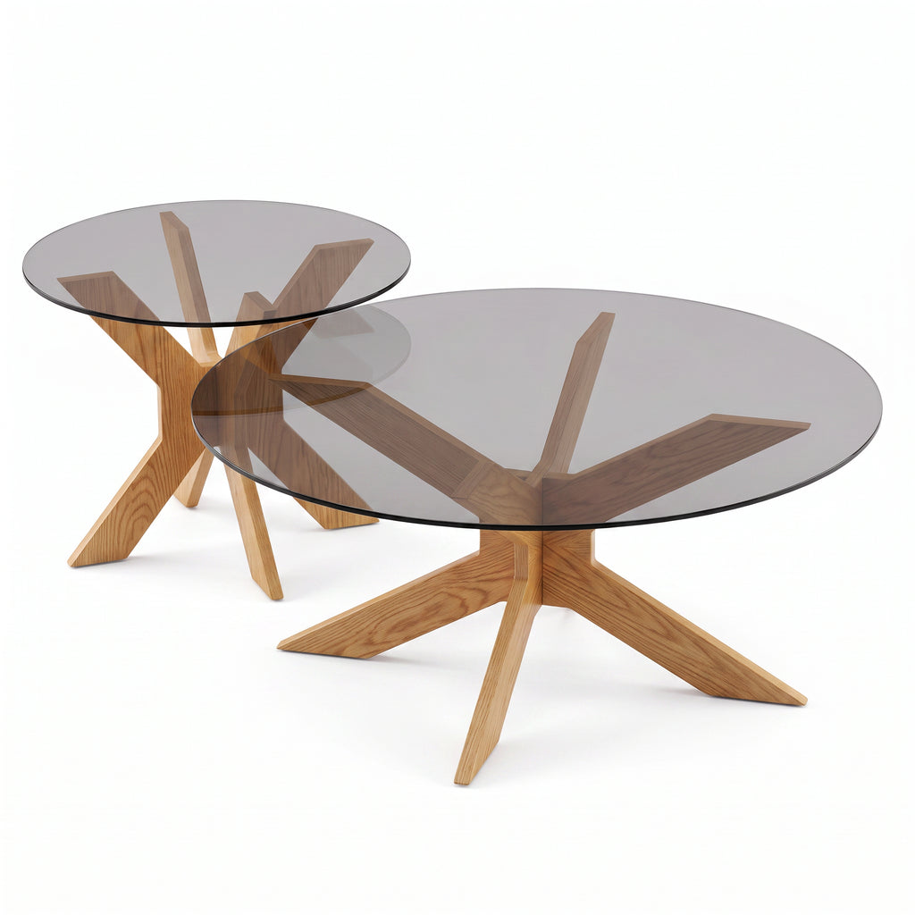Table basse comete teinte Naturel, packshot fond blanc