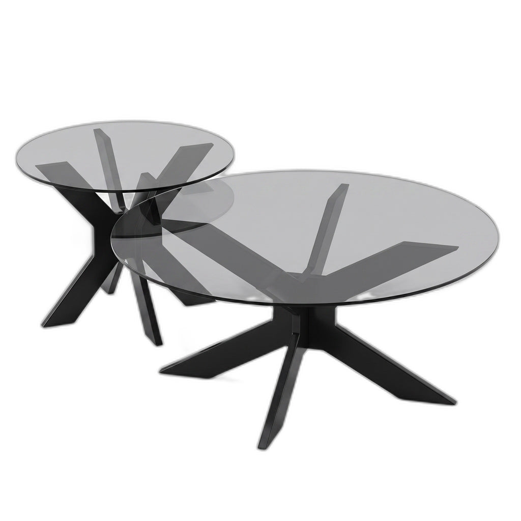Table basse comete teinte Noir, packshot fond blanc