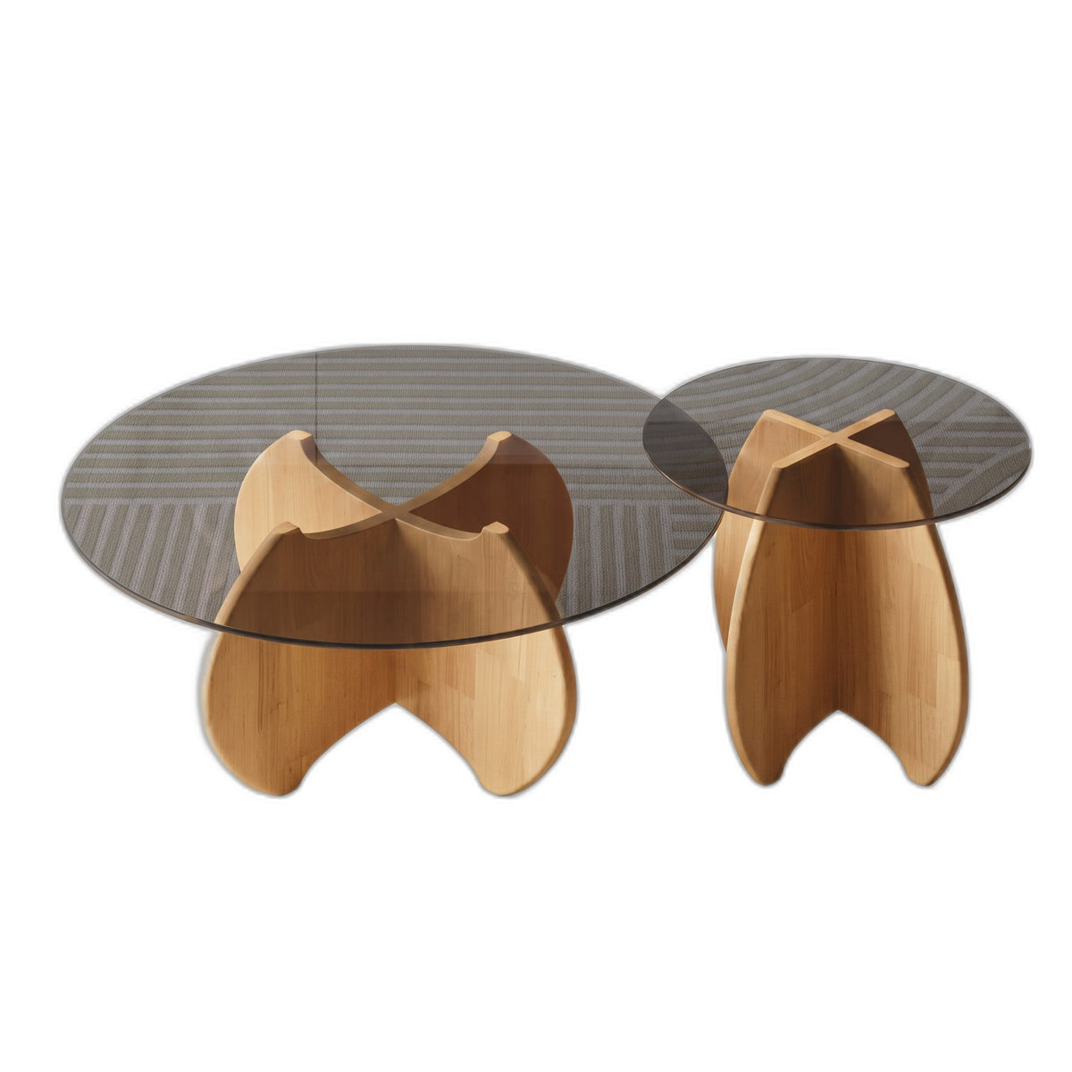 Table basse calice teinte Naturel, packshot fond blanc