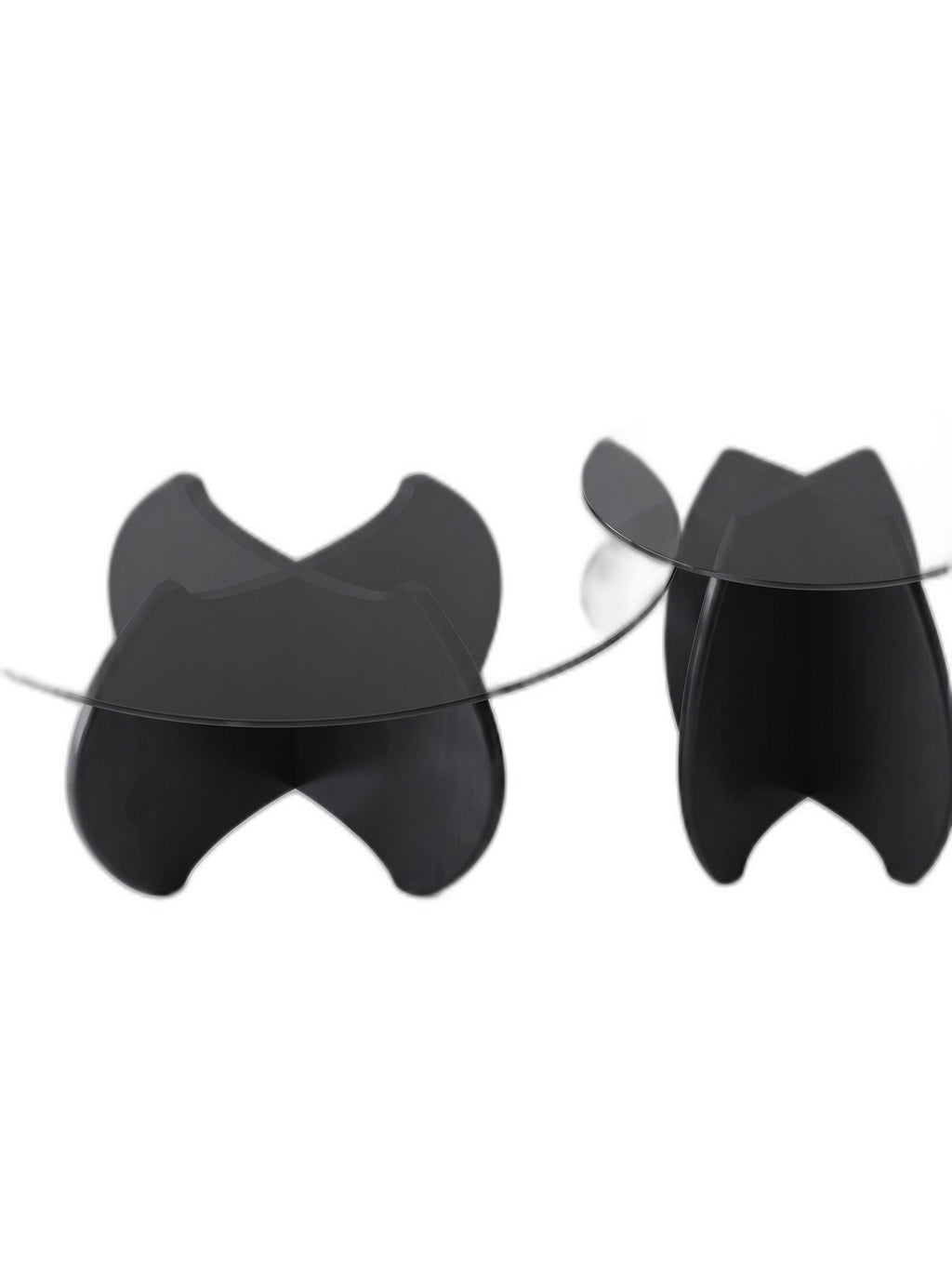 Table basse calice teinte Noir, packshot fond blanc