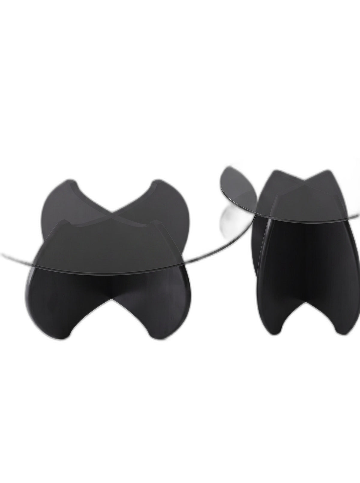 Table basse calice teinte Noir, packshot fond blanc