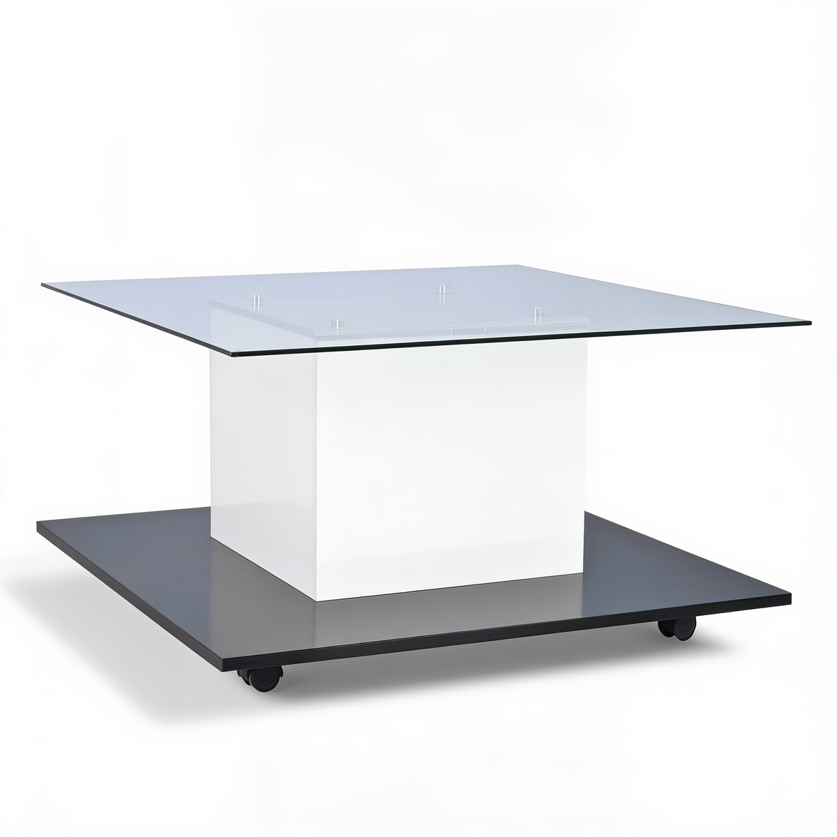 Table basse lumineuse LED - fond blanc Vitrame