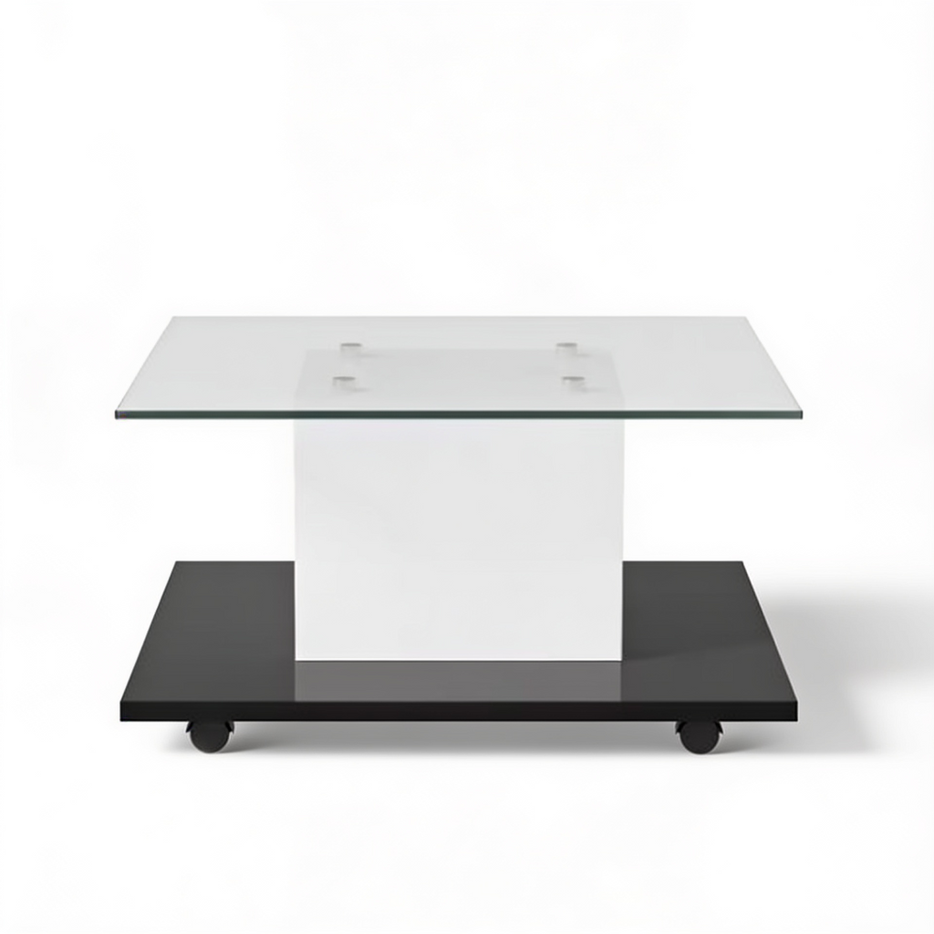 Table basse lumineuse LED - fond blanc vue de face Vitrame