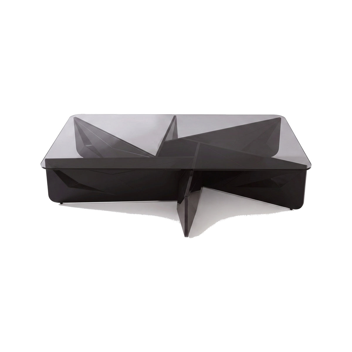 Table basse carrée Onyx teinte Noir, packshot fond blanc
