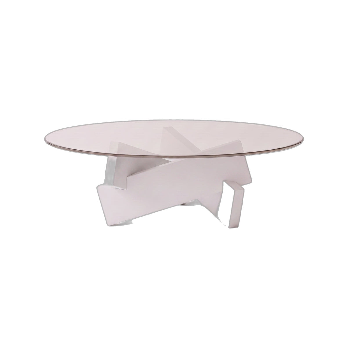 Table basse ronde Orbe teinte Blanc, packshot fond blanc