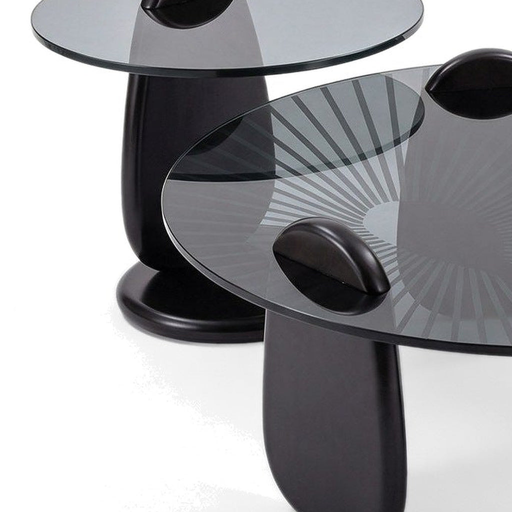 Table basse gigogne Ébène teinte Noir, seconde vue de détail