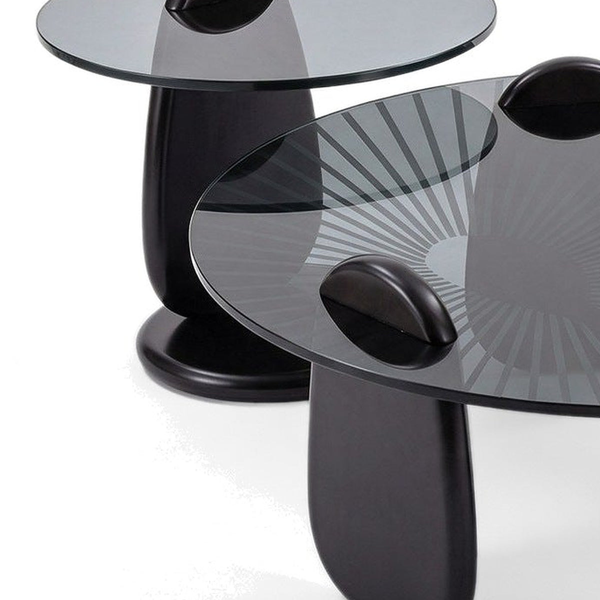 Table basse gigogne Ébène teinte Noir, seconde vue de détail