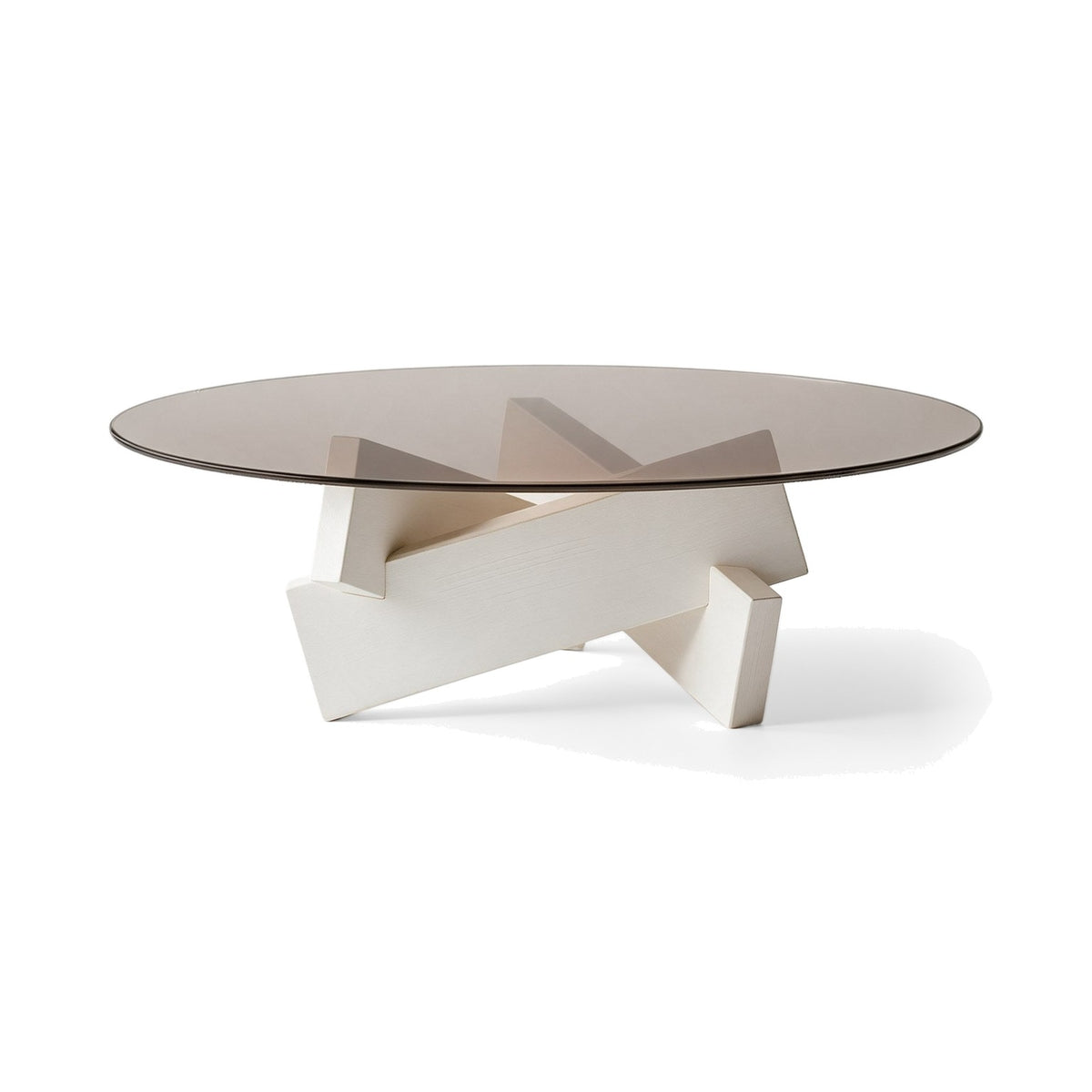 Table basse ronde Orbe teinte Blanc, packshot fond blanc